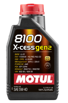Motul 8100 X-CESS GEN2 5W-40 Synthetic Motor Oil