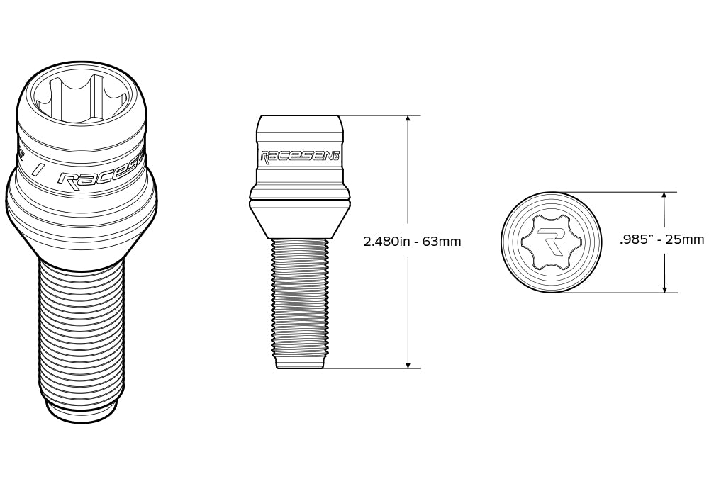 TLR-1 Lug Bolts - M14x1.25