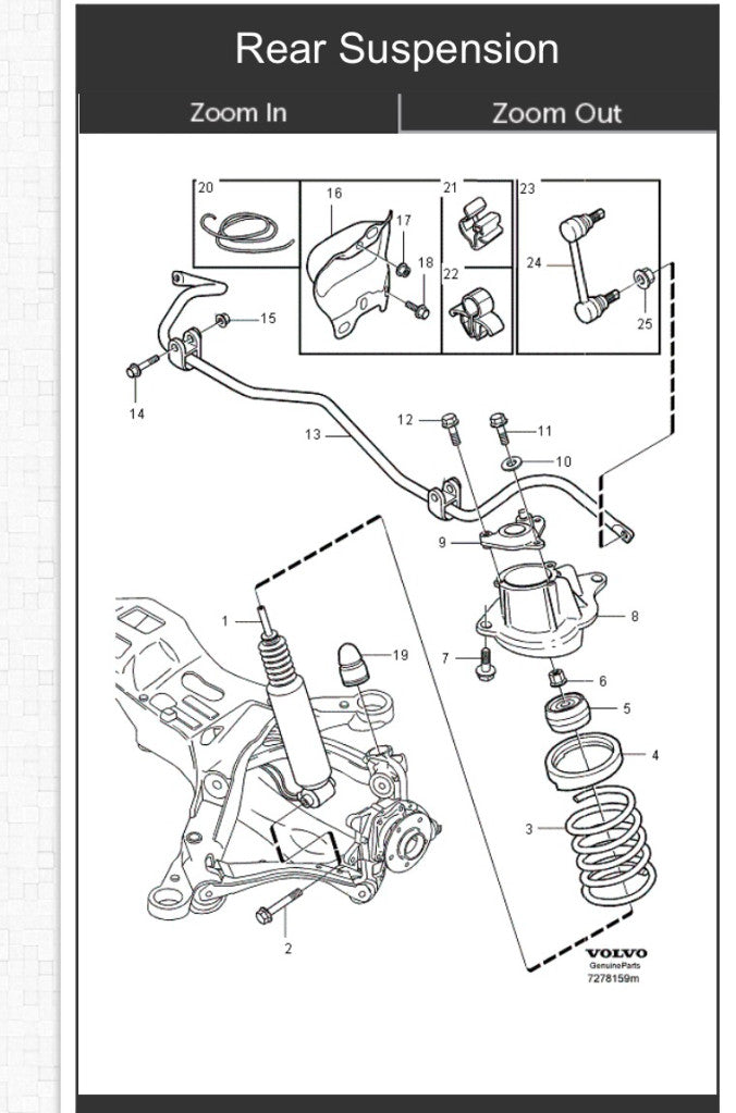 S60R/V70R Rear Shock Mount